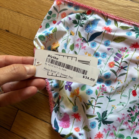 Elomi Maya Brief Panty Sweet Pea XXL Floral Lace Pink Feminine Cottagecore - Picture 5 of 7